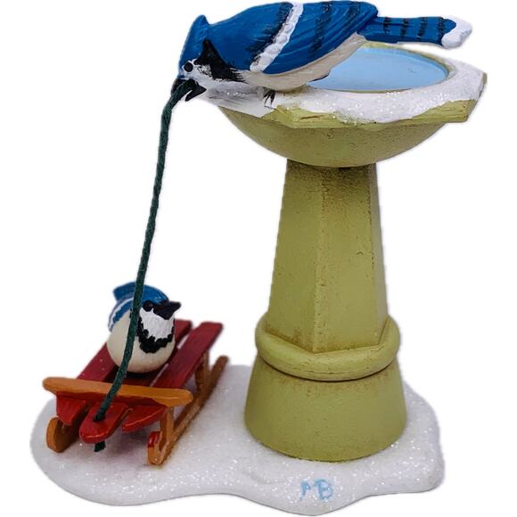Hallmark BATHING BLUE JAYS‎ Keepsake Ornament #5 Marjolein's Garden Series 2018 - Picture 2 of 11